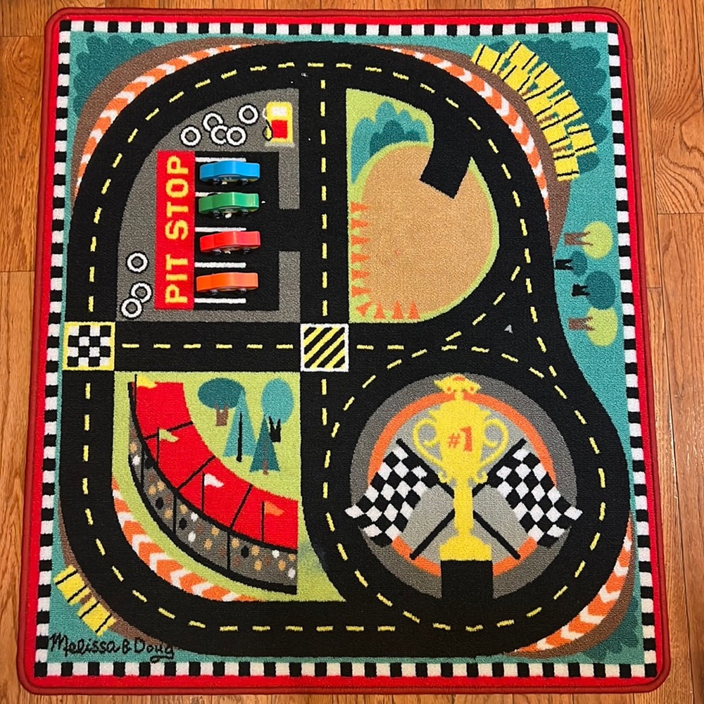 melissa & doug : race car play mat